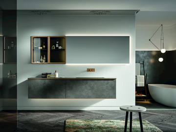REA 006 - Wall-mounted vanity unit with drawers by Edoné by Agorà - view 2